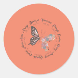 Adesivo Borboleta-borboleta-cristã Design
