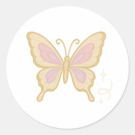 Adesivo Borboleta com Asas Peroladas