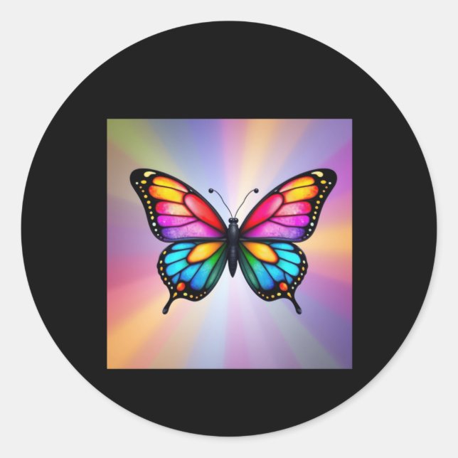 Adesivo Borboleta com Vinheta Gly Wings (Frente)
