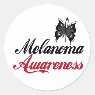 Adesivo Borboleta da consciência da melanoma