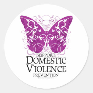 Adesivo Borboleta da violência doméstica