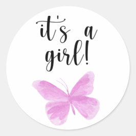 Adesivo Borboleta d'água é um Chá de fraldas feminino