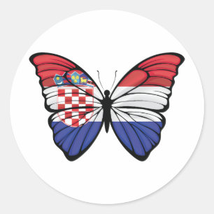 Adesivo Borboleta das Hipolimnas da Croácia