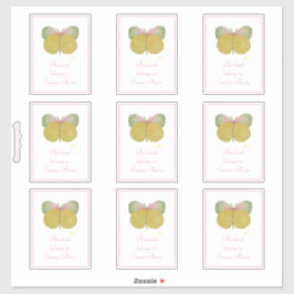 Adesivo Borboleta de Borboleta de Junho Amarelo