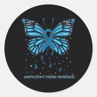 Adesivo Borboleta de Conscientização da Doença de Huntingt