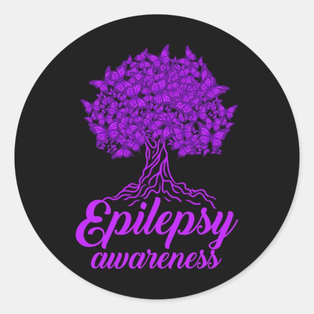 Adesivo Borboleta de Conscientização da Epilepsia (Frente)