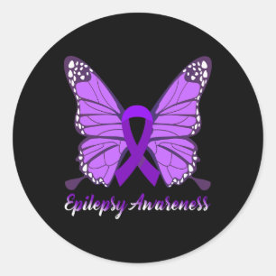 Adesivo Borboleta de conscientização sobre epilepsia Faixa