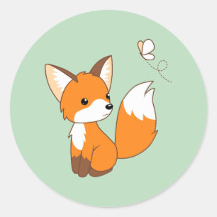 Adesivo Borboleta de observação pequena bonito do Fox no