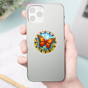 Adesivo Borboleta de vitral
