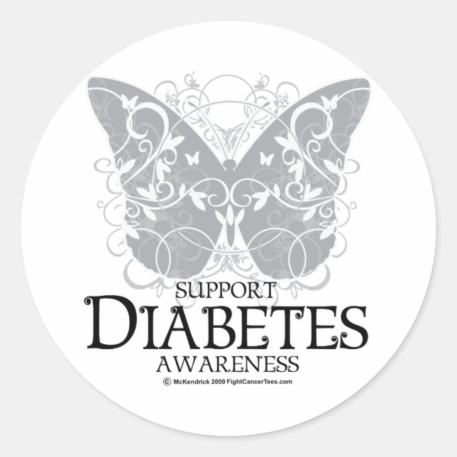 Adesivo Borboleta do diabetes (Frente)