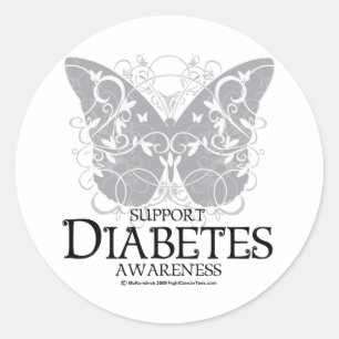 Adesivo Borboleta do diabetes