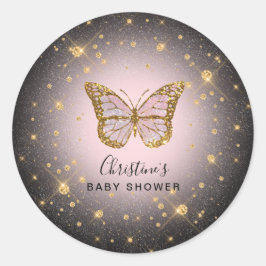 Adesivo borboleta dourada falsa