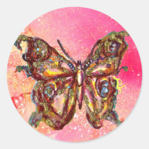 ADESIVO BORBOLETA EM BRILHOS DOURADOS