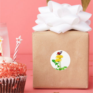 Adesivo Borboleta em Dandelion Envelope Seals