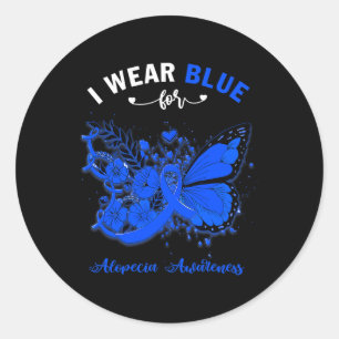 Adesivo Borboleta Eu Visto Azul Para A Consciência Da Alop