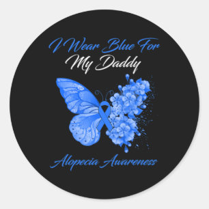 Adesivo Borboleta Eu Visto Azul Para Meu Pai Alopecia Awar