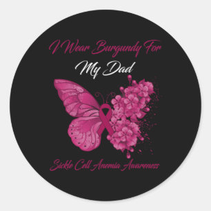Adesivo Borboleta Eu Visto Borgonha Para Meu Pai Célula Fa