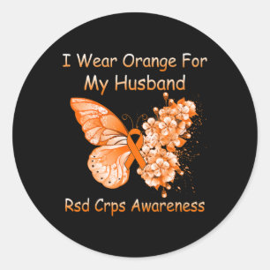 Adesivo Borboleta Eu Visto Laranja Para Meu Marido Rsd Crp