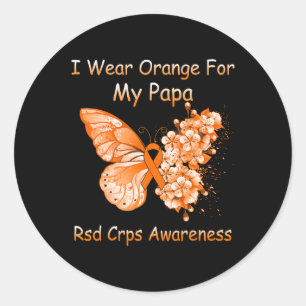 Adesivo Borboleta Eu Visto Laranja Para Meu Papa Rsd Crps
