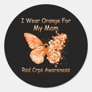 Adesivo Borboleta Eu Visto Laranja Para Minha Mãe, Rsd Crp