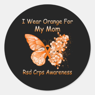 Adesivo Borboleta Eu Visto Laranja Para Minha Mãe RSD CRPS
