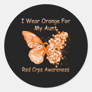 Adesivo Borboleta Eu Visto Laranja Para Minha Tia Rsd Crps