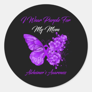 Adesivo Borboleta Eu Visto Roxo Para Minha Mãe Alzheimer