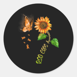 Adesivo Borboleta Girassol Rsd Crps Consciência