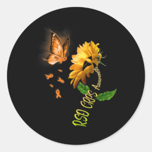 Adesivo Borboleta Girassol Rsd Crps Consciência 1