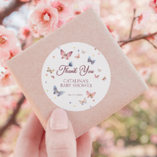 Adesivo Borboleta Graciosa Pastel Obrigado