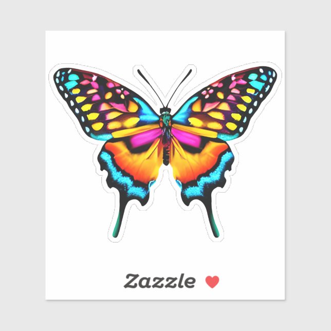 Adesivo Borboleta Grande Colorida (Folha)