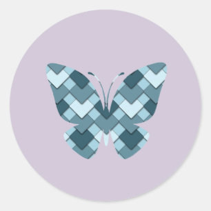 Adesivo Borboleta Harlequin de Diamond Blue Sapphire