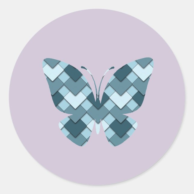 Adesivo Borboleta Harlequin de Diamond Blue Sapphire (Frente)