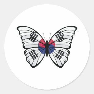 Adesivo Borboleta Hipolimnas da Coreia do Sul