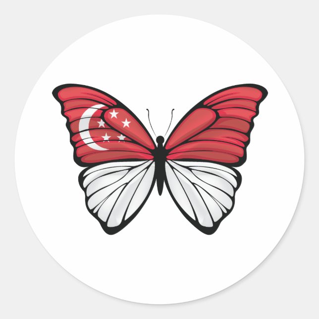 Adesivo Borboleta Hipolimnas de Singapura (Frente)