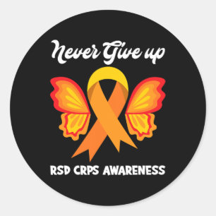 Adesivo Borboleta Hope Fighter Orange Ribbon Rsd Crps Awar