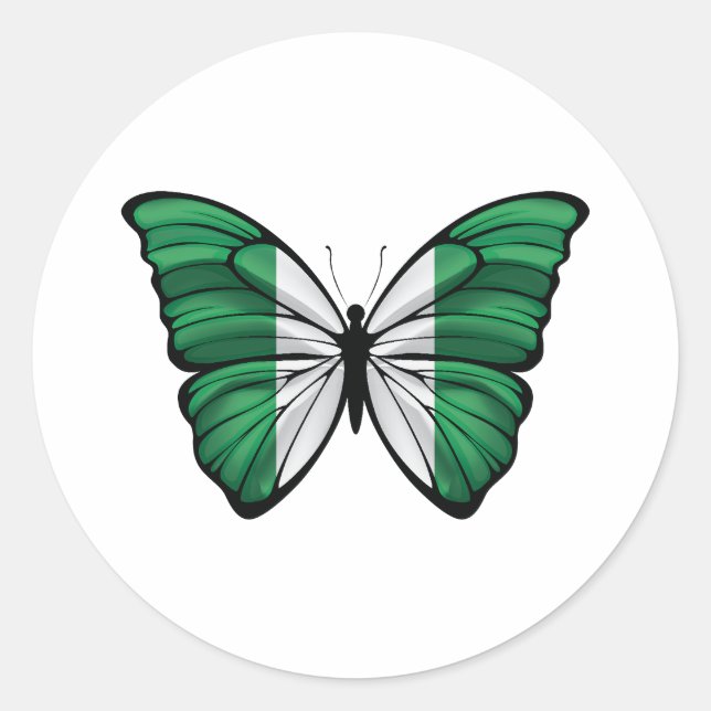Adesivo Borboleta Hypolimnas da Nigéria (Frente)