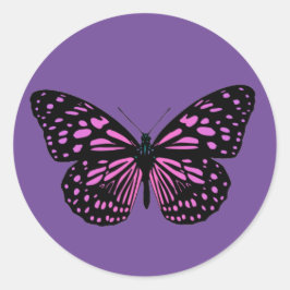 Adesivo Borboleta Manchada de Rosa