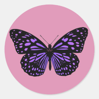 Adesivo Borboleta Manchada de Roxo