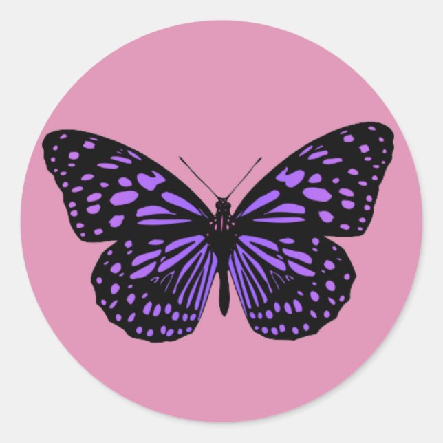 Adesivo Borboleta Manchada de Roxo (Frente)