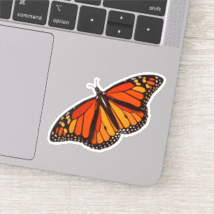 Adesivo Borboleta Monarca Colorida com asas abertas
