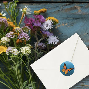 Adesivo Borboleta Monarca Ombre Azul