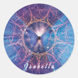 Adesivo Borboleta Morpho / Galaxy Mandala
