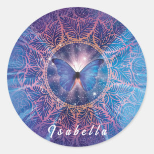 Adesivo Borboleta Morpho / Galaxy Mandala