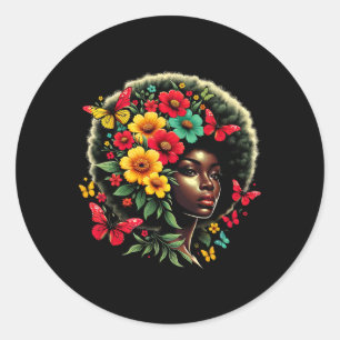 Adesivo Borboleta Negra Rainha Afro Melanina Junteenona Co