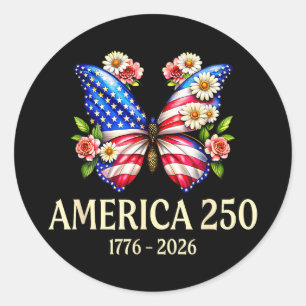 Adesivo Borboleta patriótica eua 250º aniversário 1776-202