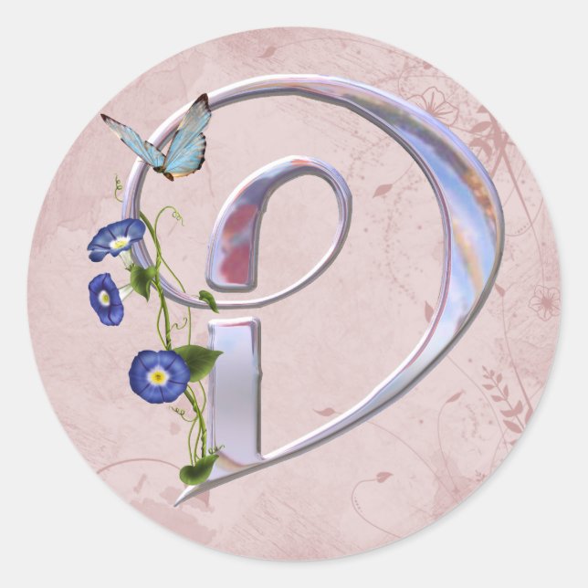 Adesivo Borboleta precioso Inicial D (Frente)