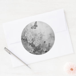 Adesivo Borboleta Preta e Branca