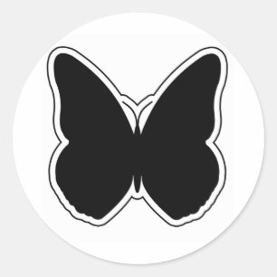 Adesivo Borboleta preto e branco