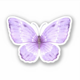 Adesivo Borboleta púrpura de aquarela branca